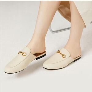 Deenni Chic Cream Slip-On Mules 7